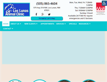 Tablet Screenshot of loslunasanimalclinic.com